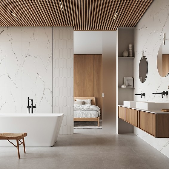 Łazienka w stylu Japandi - równowaga pomiędzy minimalizmem i prostotą 2