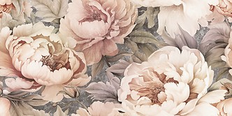 MUSSA FLOWERS DECOR BEIGE MATT RECT 59,8 x 119,8