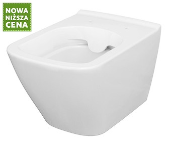 Miska zawieszana CITY SQUARE CleanOn z ukrytym montażem bez deski