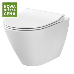 Miska zawieszana CITY OVAL CleanOn z krytym montażem bez deski