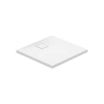 Brodzik Kwadratowy TAKO SLIM (80x4) - Biały Mat + Syfon