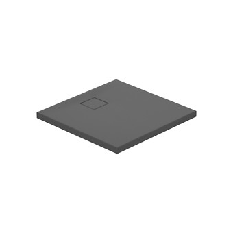 BRODZIK KWADRATOWY TAKO SLIM 80X4 SZARY MAT+ SYFON