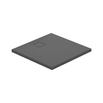 BRODZIK KWADRATOWY TAKO SLIM 90x4 SZARY MAT+ SYFON