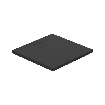 BRODZIK KWADRATOWY TAKO SLIM 90x4 CZARNY MAT+ SYFON