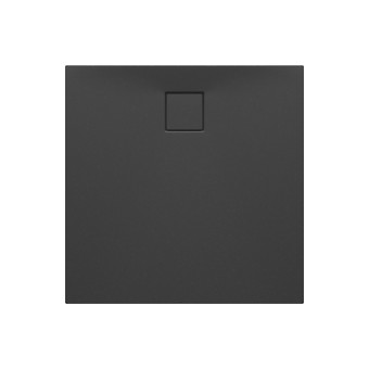 BRODZIK KWADRATOWY TAKO SLIM 90x4 CZARNY MAT+ SYFON
