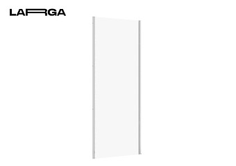 Ścianka kabiny prysznicowej LARGA chrom - (80x195) szkło transparentne