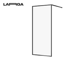 Kabina prysznicowa walk-in LARGA czarna - (90x200) szkło transparentne