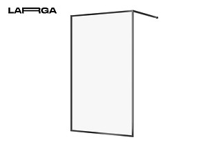 Kabina prysznicowa walk-in LARGA czarna - (120x200) szkło transparentne