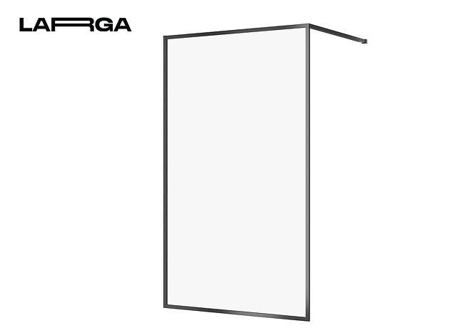 Kabina prysznicowa walk-in LARGA czarna - (120x200) szkło transparentne