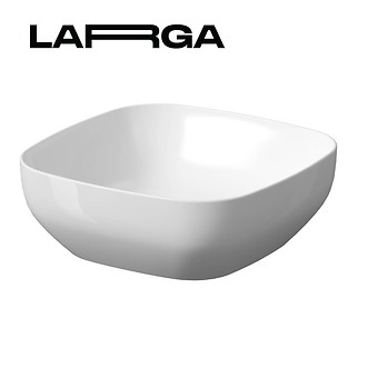 Umywalka nablatowa LARGA kwadratowa (38x38) - biały