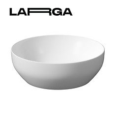 Umywalka nablatowa LARGA okrągła (40x40) - biały mat