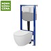 SET C19: stelaż AQUA 50 PNEU QF + miska zawieszana ZEN PRO by Cersanit OVAL z deską