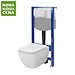 SET C27: stelaż AQUA 50 PNEU QF + miska zawieszana VIRGO by Cersanit CleanOn z deską