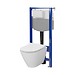 SET C14: stelaż AQUA 50 MECH QF + miska zawieszana CITY by Cersanit OVAL CleanOn ...
