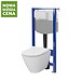 SET C14: stelaż AQUA 50 MECH QF + miska zawieszana CITY by Cersanit OVAL CleanOn ...