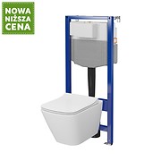 SET C16: stelaż AQUA 50 MECH QF + miska zawieszana CITY by Cersanit SQUARE ...