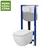 SET C24: stelaż AQUA 50 MECH QF + miska zawieszana CASPIA CleanOn z deską