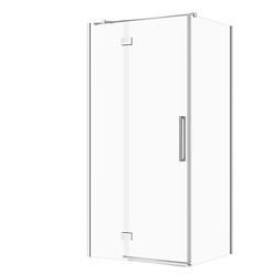 SET B840: Kabina prostokątna CREA zawias 100X80X200 lewa chrom szkło transparentne