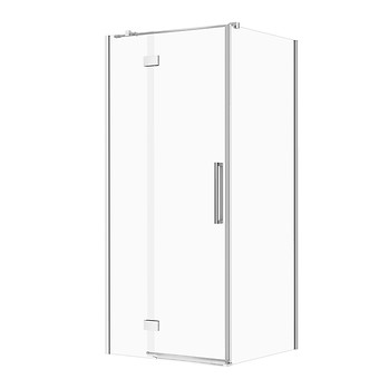 SET C89: Kabina prostokątna CREA zawias 90X80X200 lewa chrom szkło transparentne
