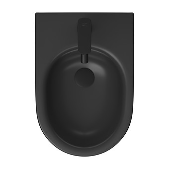 Bidet zawieszany LARGA by Cersanit OVAL z ukrytym montażem antracytowy mat