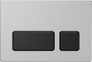 Przycisk spłukujący BLOCK chrom matowy, klawisze czarny matowy