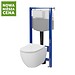 SET C250: stelaż AQUA 50 MECH QF + miska zawieszana ZEN by Cersanit CleanOn z deską