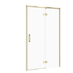 Drzwi kabiny LARGA 120x195 prawe złoty mat szkło transparentne