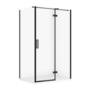 SET C576: Kabina prostokątna CITY by Cersanit 120X90X195 prawa czarna szkło ...