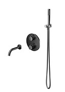 SET B1005: Zestaw wannowy podtynkowy ZEN by Cersanit czarny gun metal