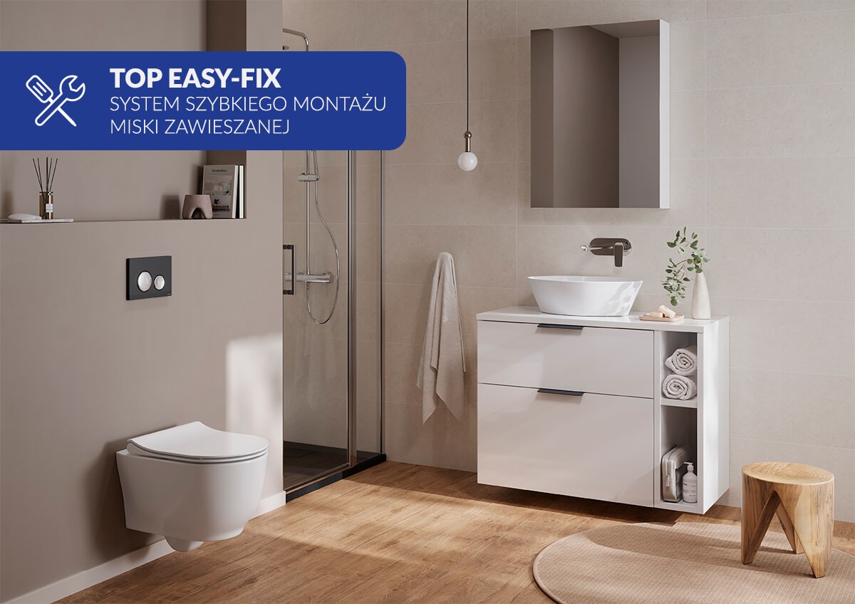 Top EASY-FIX - System szybkiego montażu miski zawieszanej
