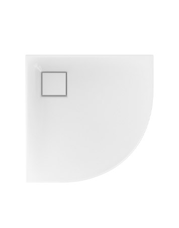 Brodzik półokągły TAKO SLIM 80 x 4 biały + syfon