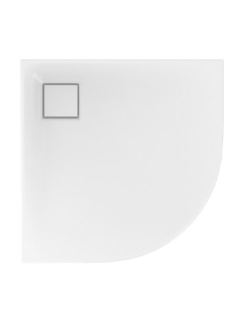 Brodzik półokągły TAKO SLIM 90 x 4 biały + syfon