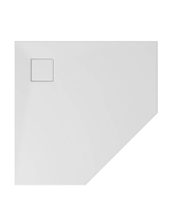 Brodzik pięciokątny TAKO SLIM 90 x 4 biały + syfon