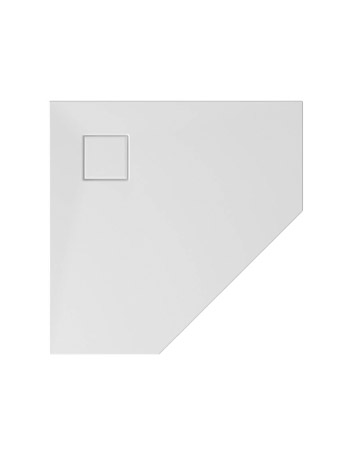 Brodzik pięciokątny TAKO SLIM 80 x 4 biały + syfon