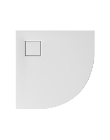 Brodzik półokągły TAKO SLIM 80 x 4 biały matowy + syfon
