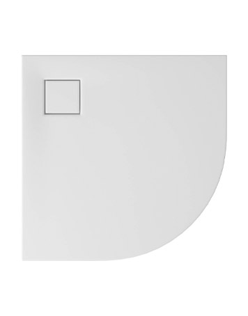 Brodzik półokągły TAKO SLIM 90 x 4 biały matowy + syfon